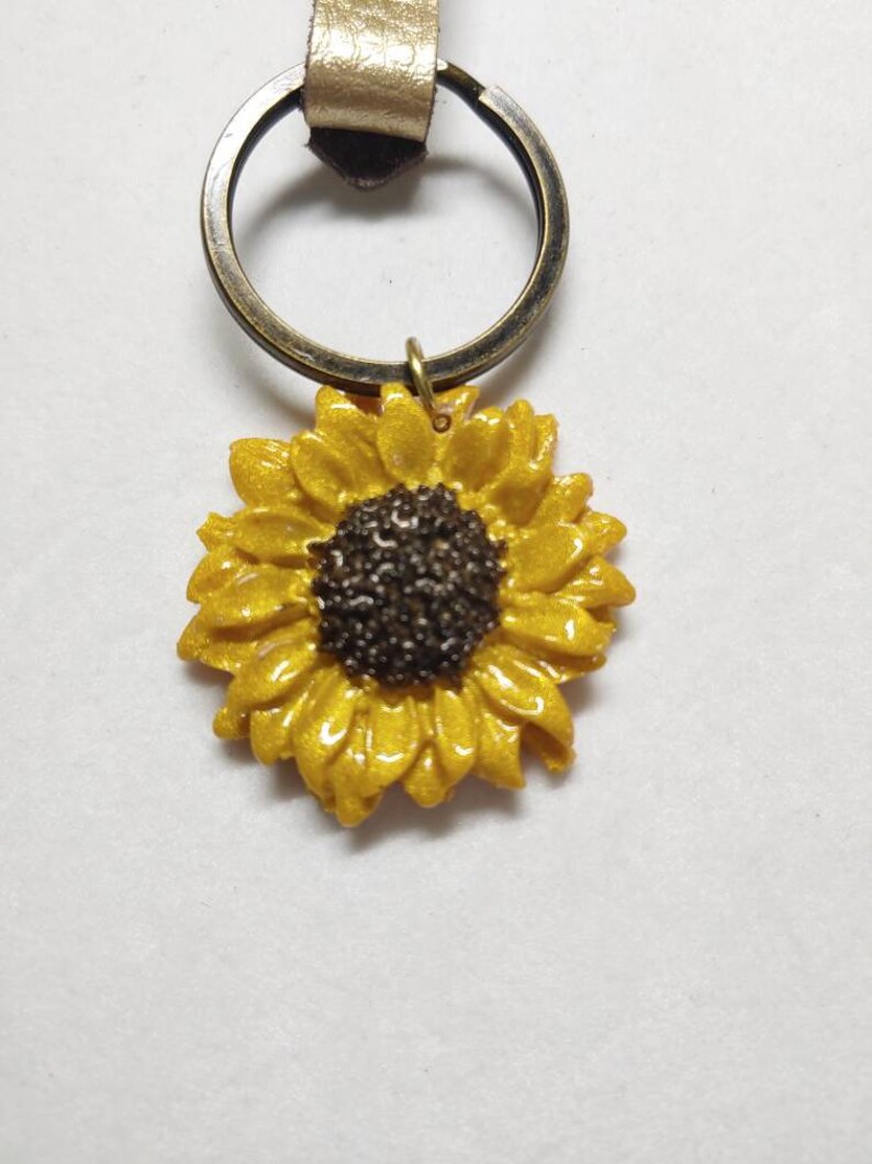 Keychain Resin Sunflower