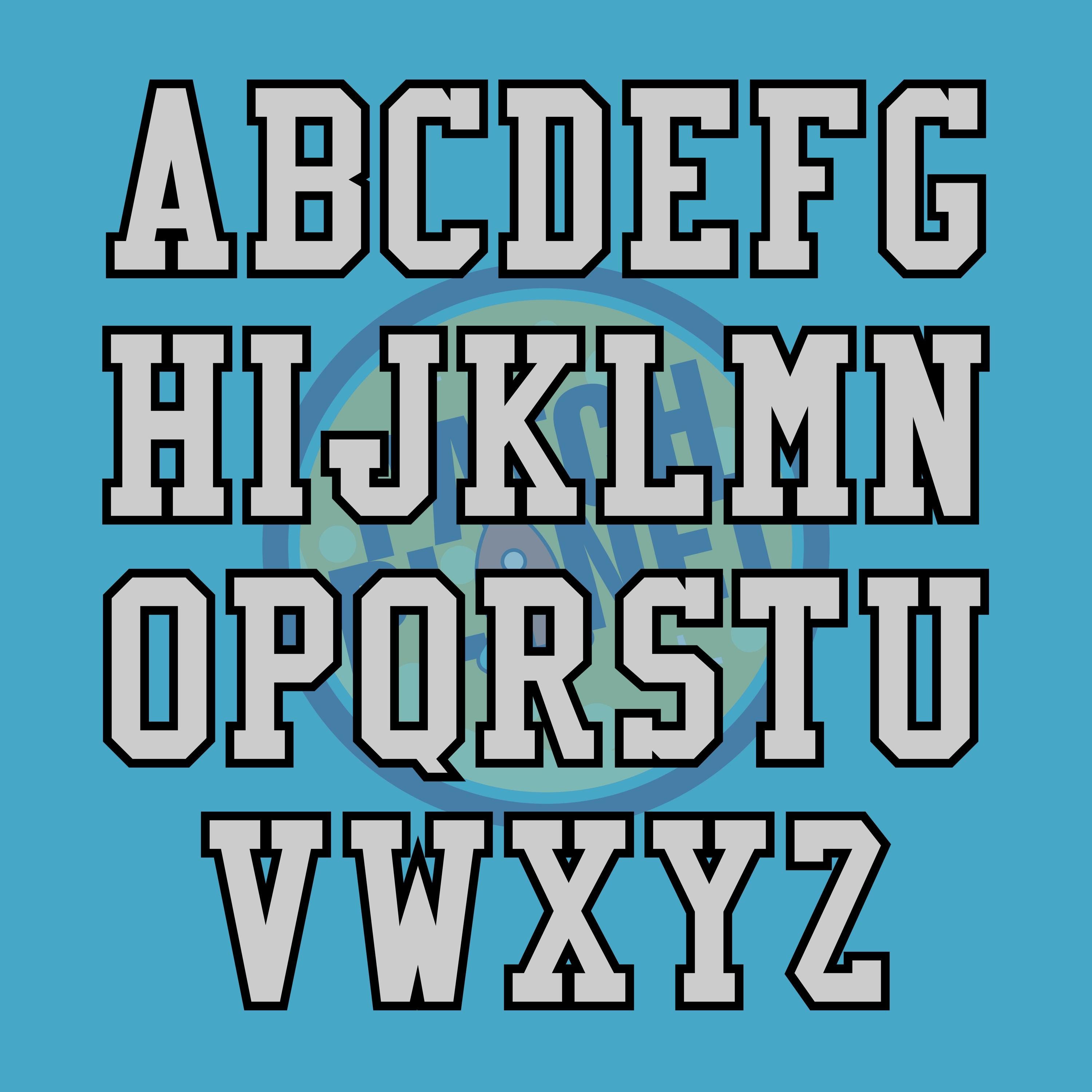 Varsity Lettering 2 Varsity Font Sports Letter - 2 Inch Twill Patch With Embroidered Edge ...