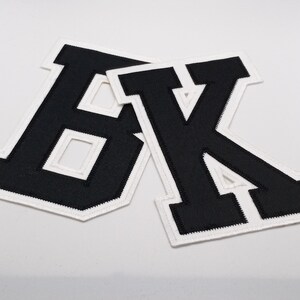 Varsity Font Letter - 8 Inch Twill Patch With Embroidered Edge