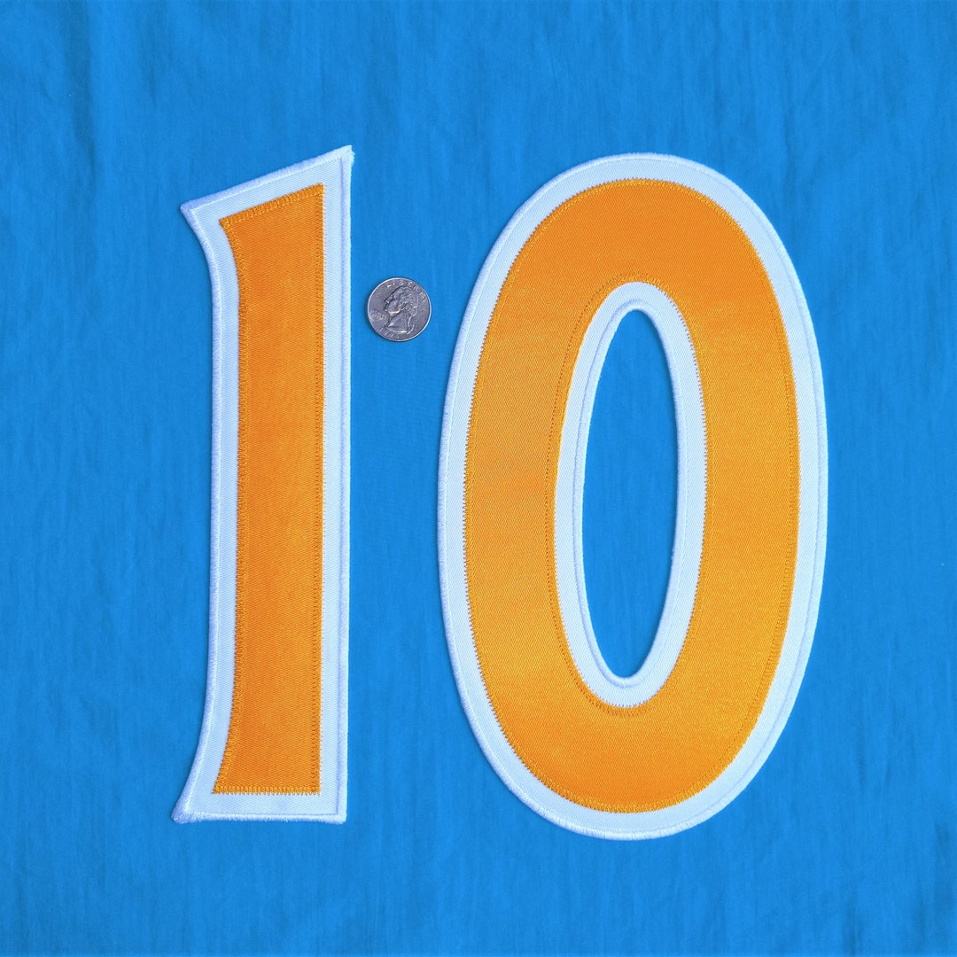Sports Number 10 Inch Twill Patch With Embroidered Edge Etsy