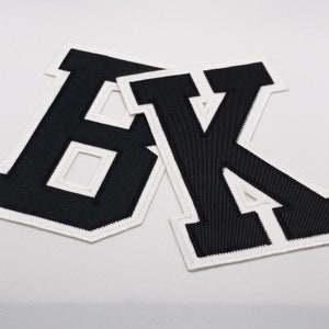 Varsity Font Letter - 3 Inch Twill Patch With Embroidered Edge - Iron On