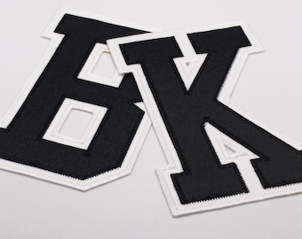 Varsity Font Letter - 10 Inch Twill Patch With Embroidered Edge