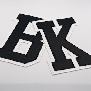 Varsity Font Letter - 12 Inch Twill Patch With Embroidered Edge
