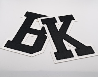 Varsity Font Sports Letter - 2 Inch Twill Patch With Embroidered Edge - Iron On