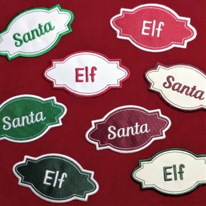 Custom Christmas Name Tag - Iron On Patch