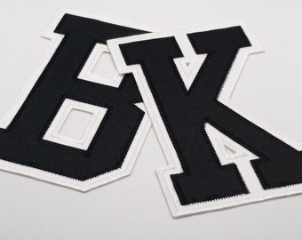Varsity Font Letter - 5 Inch Twill Patch With Embroidered Edge