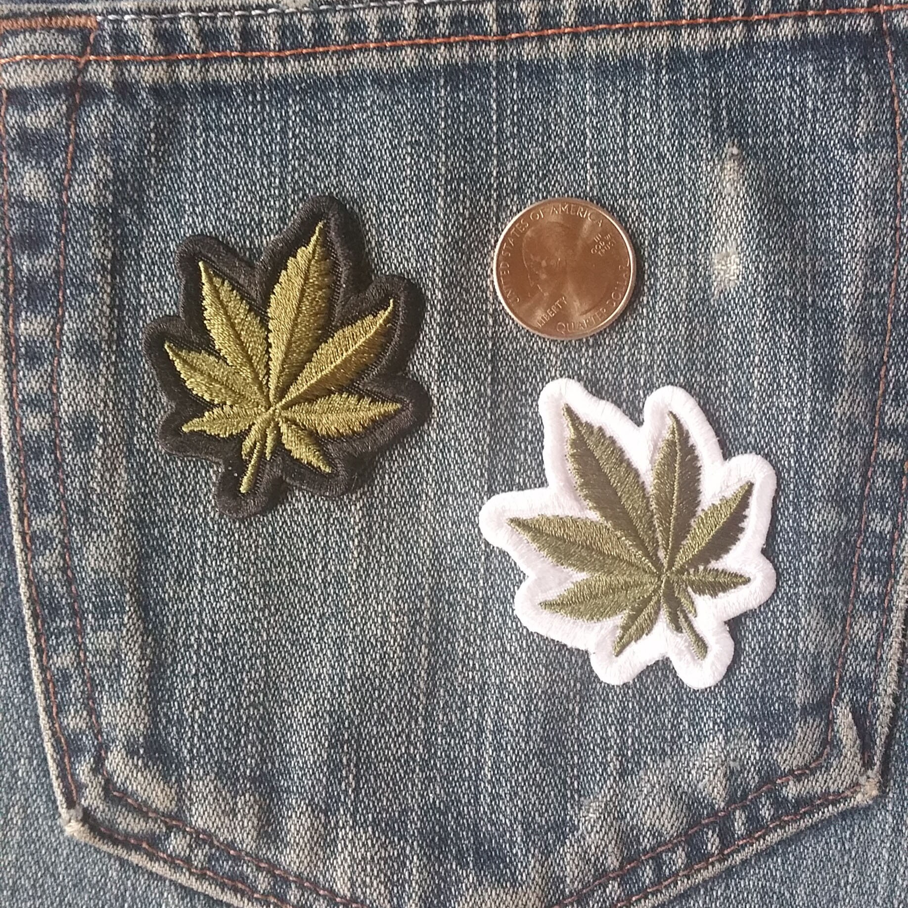 Iron On Patch Marijuana / Weed / Hemp Leaf Etsy