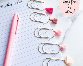 Handmade Laminated Planner Paper Clip Set Journal and Organizer Unique LV Inspired Planner Paper Clip Bookmark Planner Novelty Paper Clips Personal Planner Accessory Happy Planner |