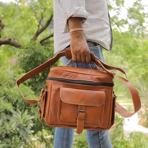 Personalisierte Leder Kameratasche, Leder Satchel DSLR Kamera Tasche, Echtes Leder Tasche für Kamera, Kameratasche für Canon, Canon, Sony