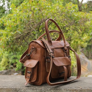Leather crossbody bags Purse Women Shoulder Bag Satchel Ladies Tote Travel Purse full grain Leather image 3