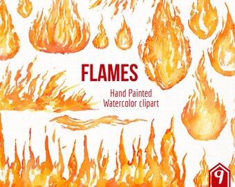 Flamme Clipart Etsy