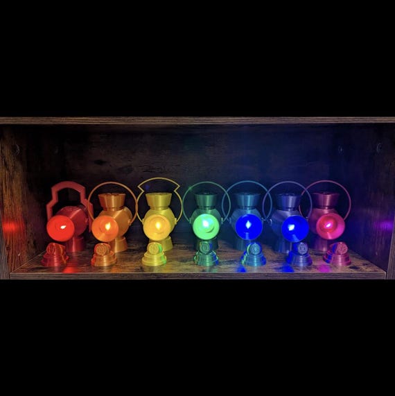 Green Lantern Power Battery and Power Ring! Scaled Replica with Light Up Feature! - Choose any Color from the Emotional Spectrum Lanterns!