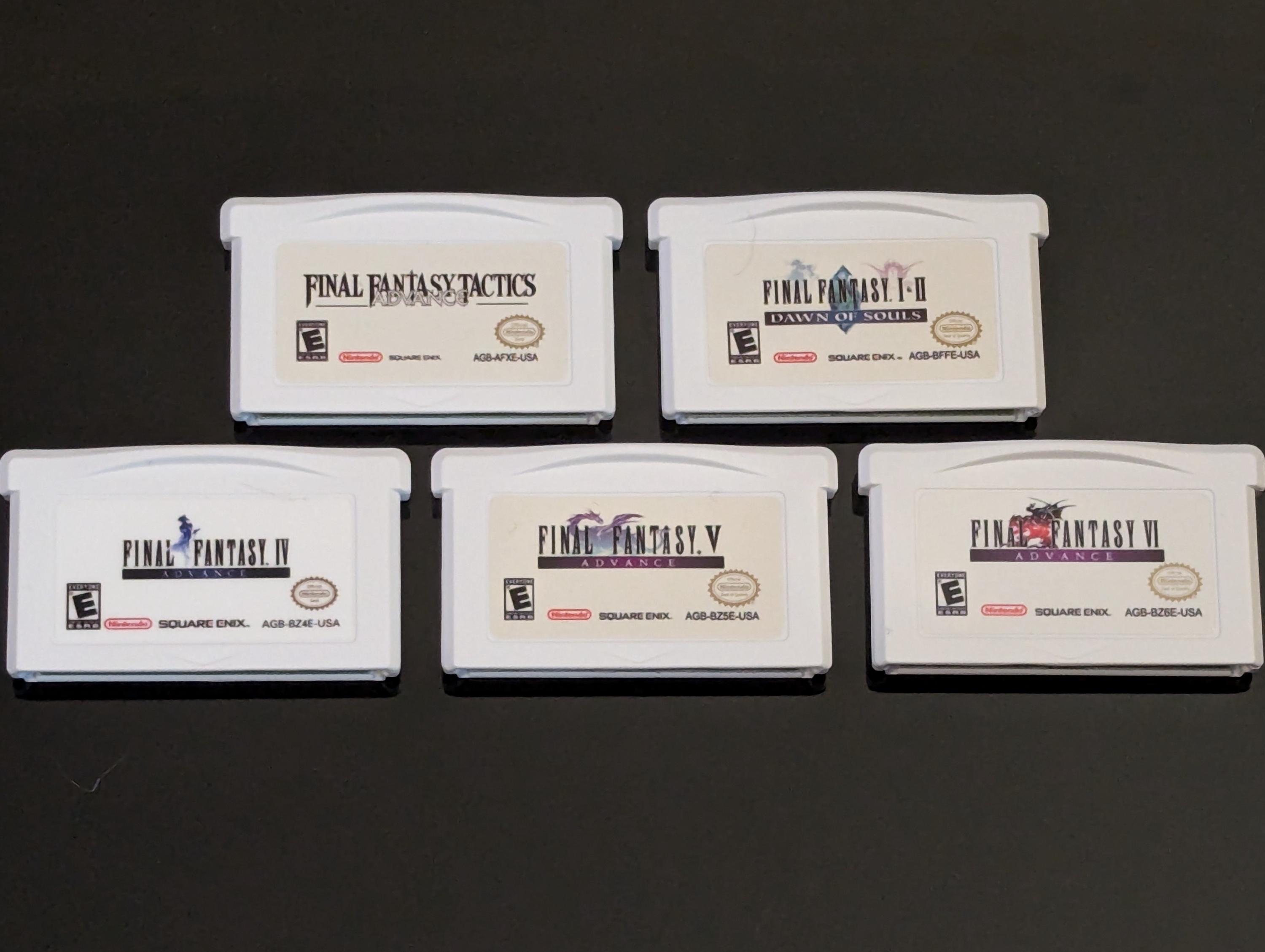 Final Fantasy GBA I & Ii Dawn of Souls Iv V Vi Tactics 1 2 4 5 6 