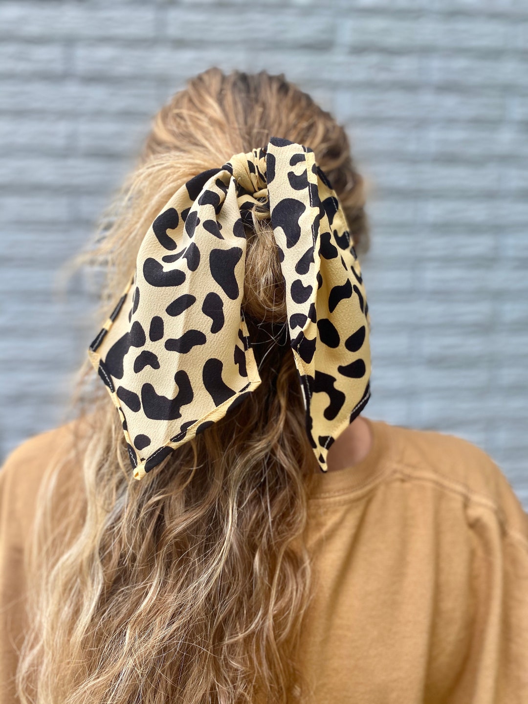Leopard Print Hair Scarf, Hair Scarf, Hair Accessories, Scrunchie