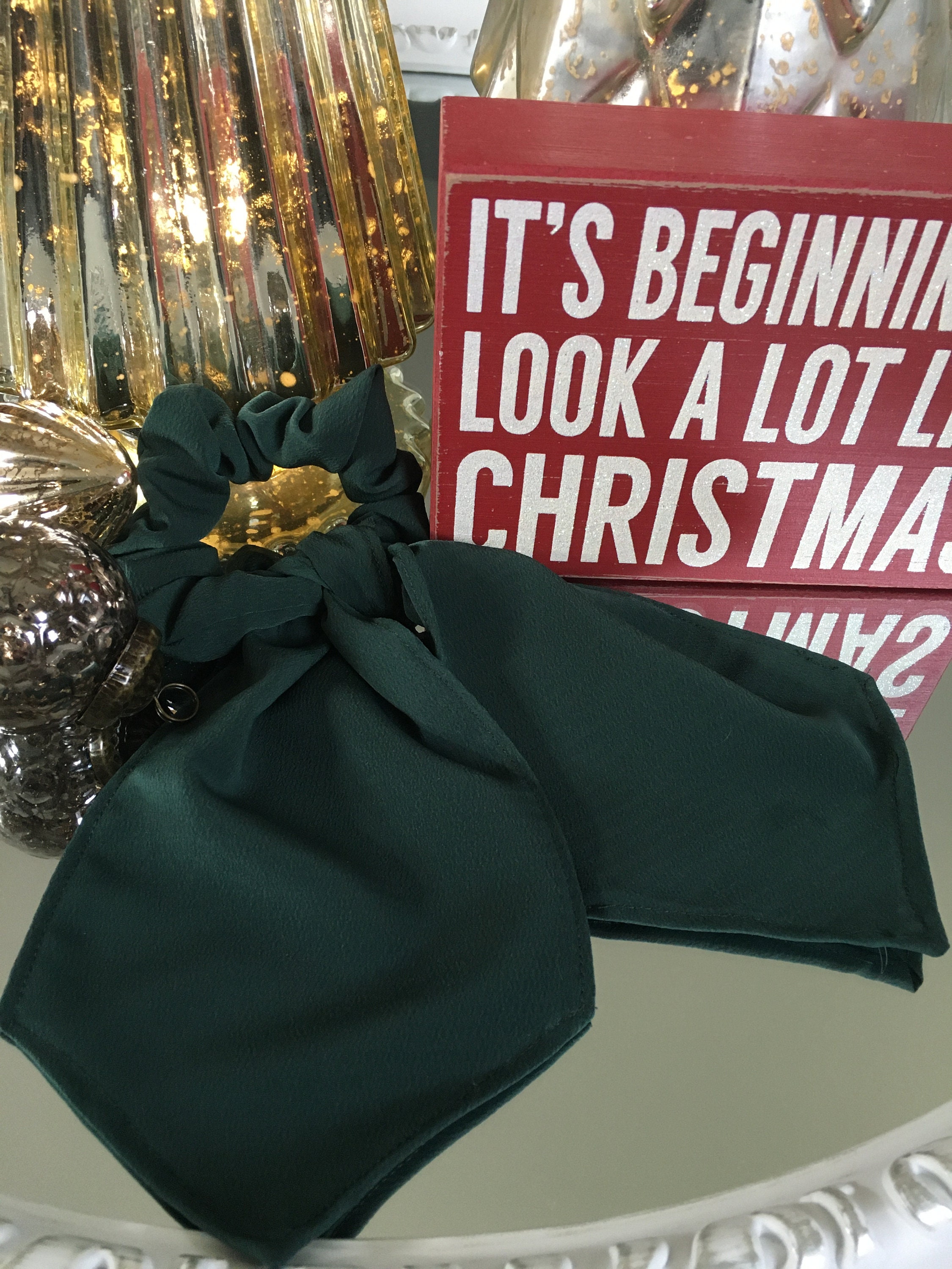 Forest Green Hair Scarf Hair Scarf Hair Accessories Etsy