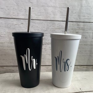 Mr. & Mrs. Set - Stainless Steel Cups