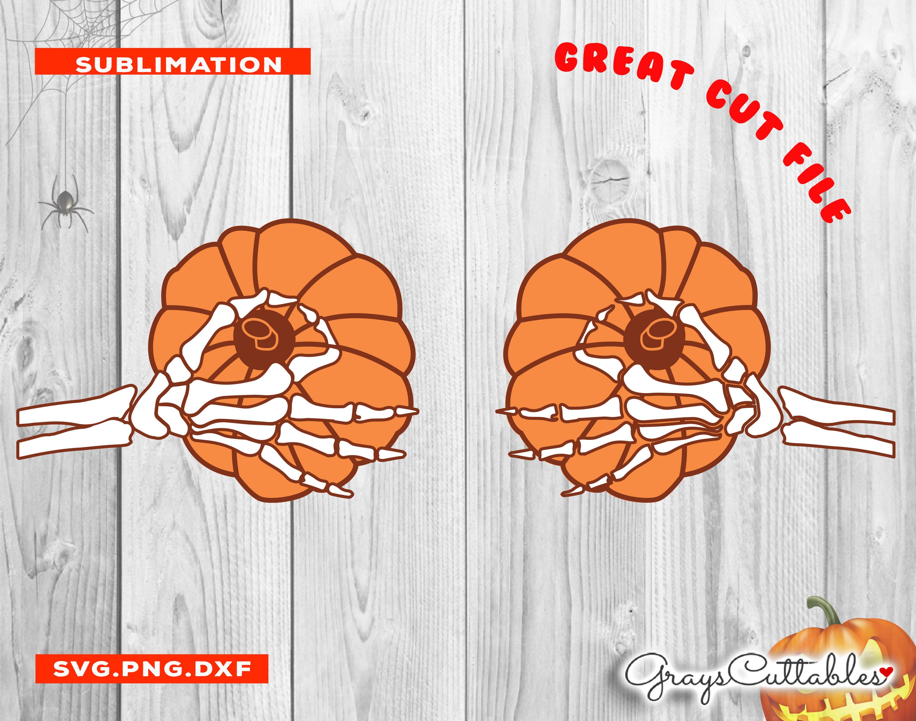 Pumpkin Svg Skeleton Hands Svg Funny Halloween Svg Pumpkin Etsy