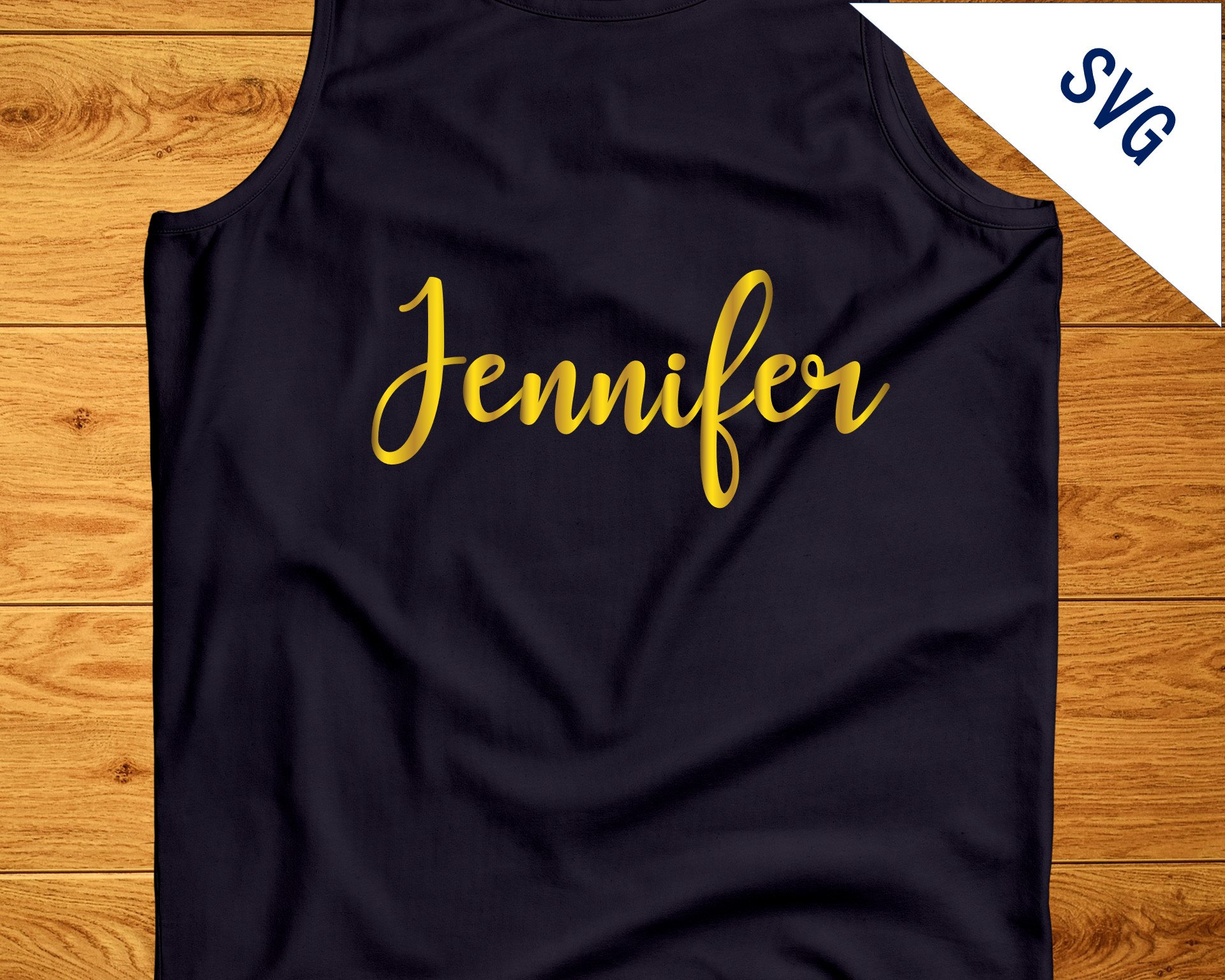 Jennifer Svg, Name SVG, Name Clipart Svg, Gold Name Svg, Girl Name Tag ...