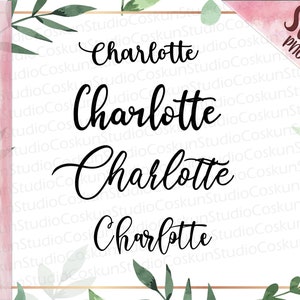 Charlotte Custom nom SVG, Charlotte Name svg PNG, Design for shirt, Sublimation PNG for Shirt, prêt pour l’impression sublime
