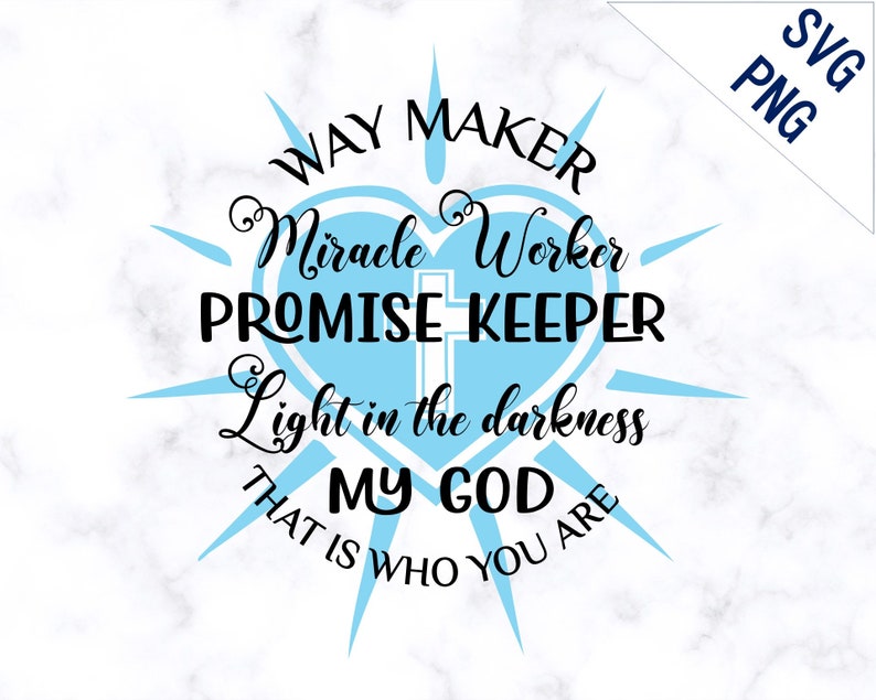 Download You are Way maker miracle worker SVG PNG Sinach song | Etsy