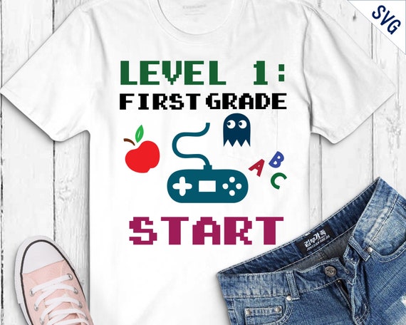 First Grade Svg Elementary School Student Shirt Clipart Cut Etsy