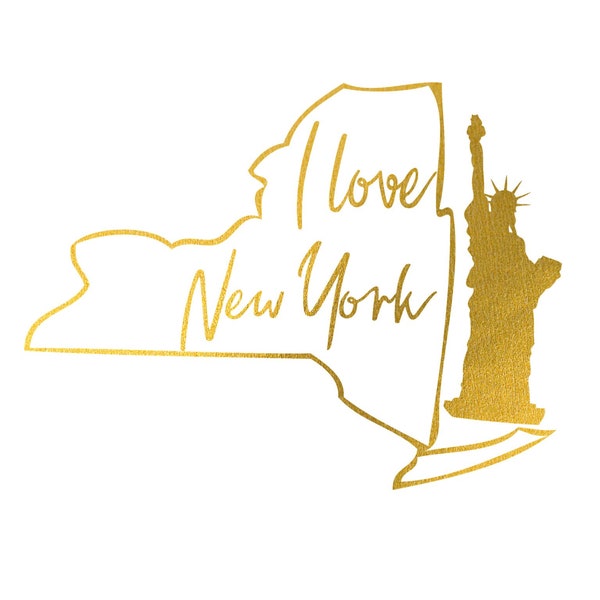 New York State Map SVG Golden Transparent New York PNG New York Map Outline NY State Outline Clipart Silhouette Empire png map gold border