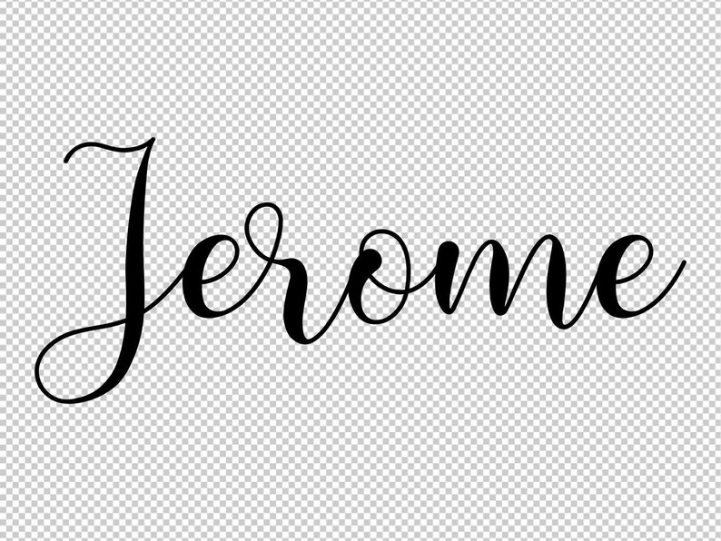 Jerome Name SVG PNG Custom Name Clipart Svg Png Image Gold Etsy