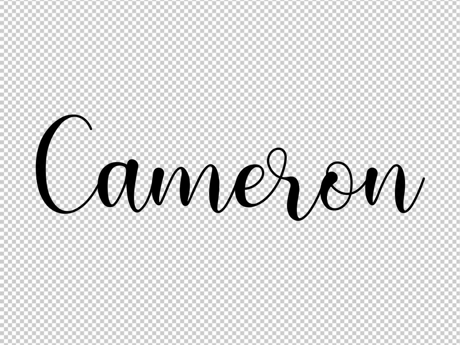 Cameron Name SVG PNG Custom Name Clipart Svg Png Image Gold Etsy