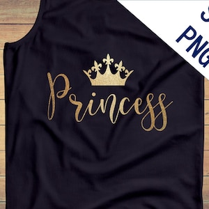 Princess Girl clip art SVG PNG Golden Transparent PNG tshirt design png contorno Silhouette Baby girl png regalo d'invito d'oro per la donna