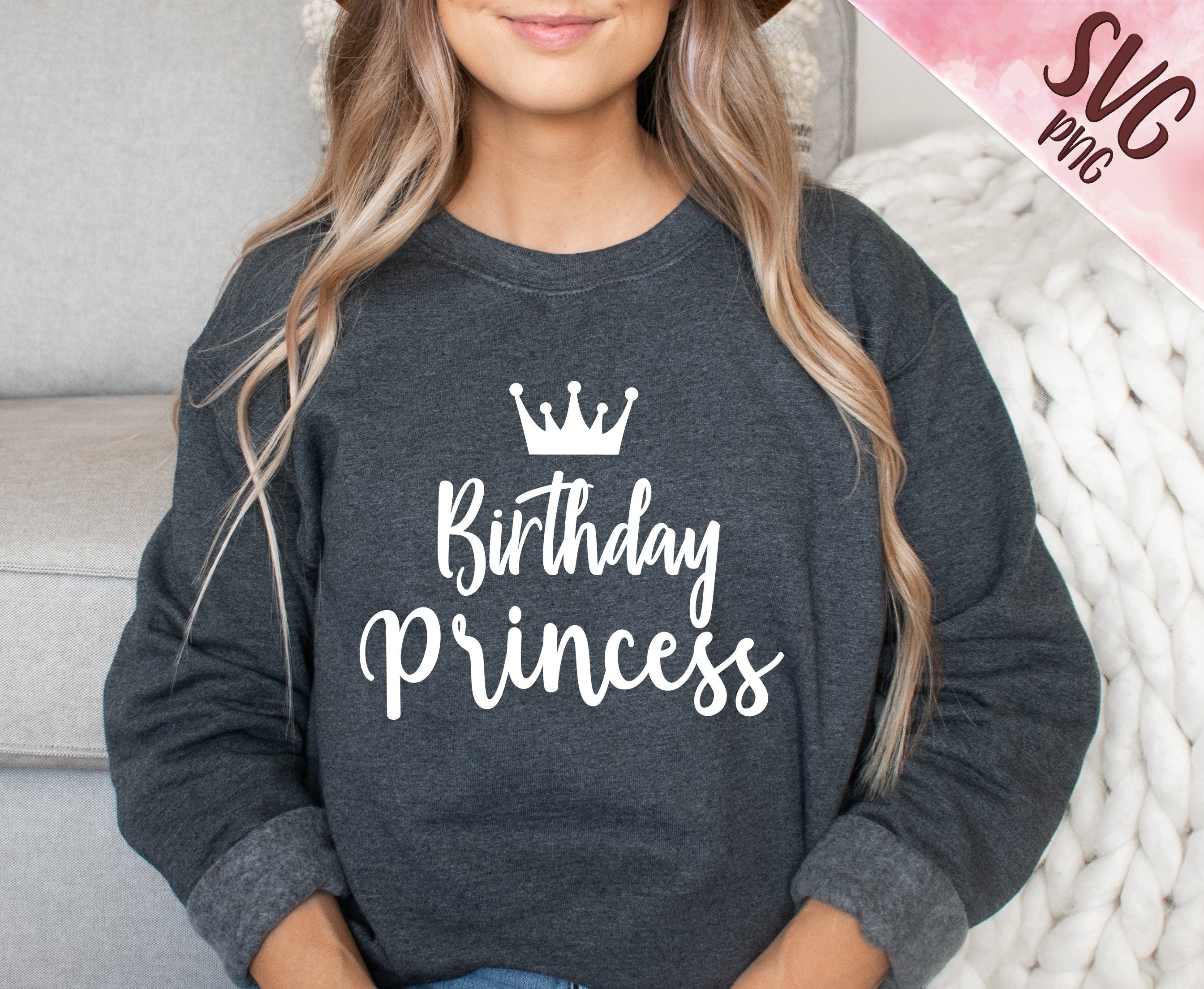 Birthday Princess SVG Cut File Design for Shirt Png  Etsy