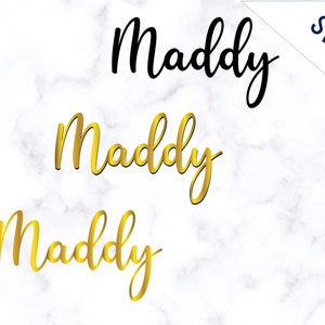 Maddy svg, Name SVG, Name Clipart svg, Gold name svg, Girl Name Tag svg, Transparent svg, Silhouette, Sublimation transfer, cricut maker