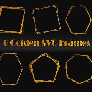 Transparent Golden SVG Frames Clipart Border SVG Golden Border free Wedding Invitation Frame Golden Invitation Template Geometric SVG Border