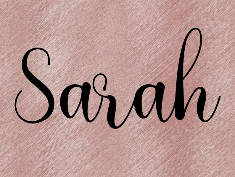 Sarah Name SVG PNG Custom Name Clipart Svg Png Image Gold Name - Etsy