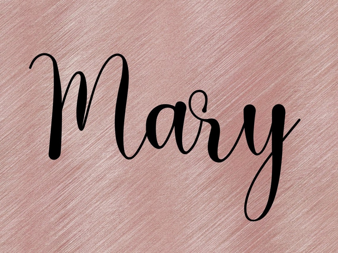 Mary Name SVG PNG Custom Name Clipart Svg Png Image Gold Name - Etsy