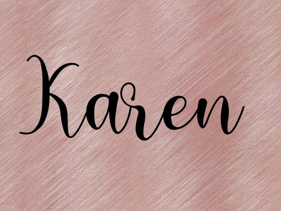 Karen Name SVG PNG Custom Name Clipart Svg Png Image Gold Name ...