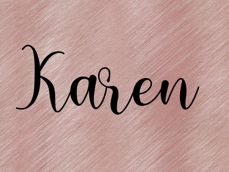 Karen Name SVG PNG Custom Name Clipart svg png image Gold name Etsy