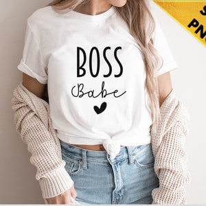 Boss Babe SVG PNG, Diseño para camisa, Sublimación PNG para camisa, diseño Boss Girl Clipart, Boss Babe diseño minimalista svg