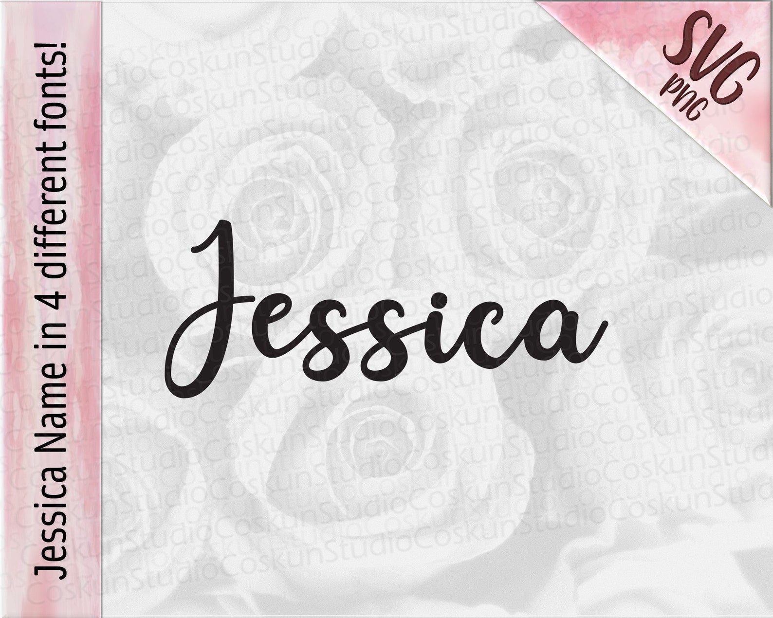 Jessica Custom Name SVG Jessica Name Svg PNG Design for Etsy Finland