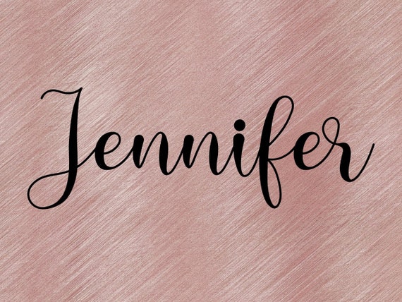 Jennifer Name SVG PNG Custom Name Clipart Svg Png Image Gold - Etsy