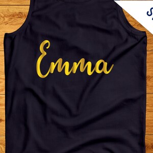Emma Svg, Name SVG, Name Clipart Svg, Gold Name Svg, Mädchen Name Tag Svg, transparente Svg, Silhouette, Sublimation Transfer, Cricut Maker