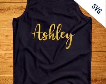 Ashley svg, Name SVG, Name Clipart svg, Gold name svg, Girl Name Tag svg, Transparent svg, Silhouette, Sublimation transfer, cricut maker
