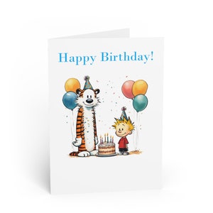 Calvin and Hobbes Happy Birthday Greeting cards