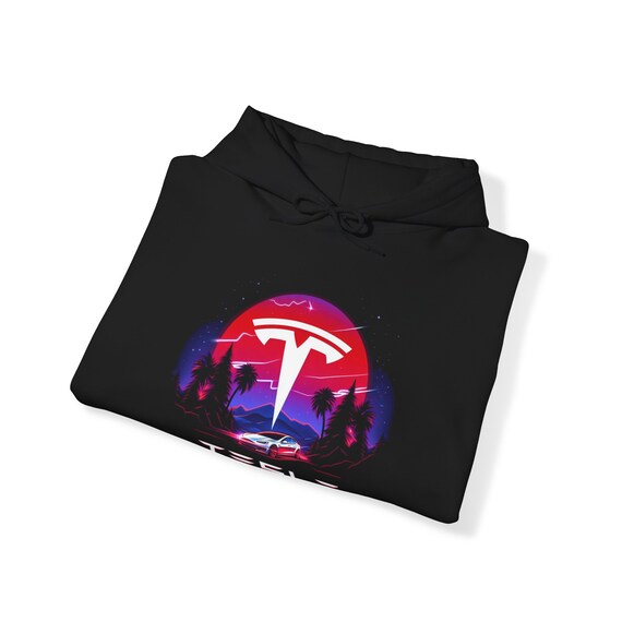 Tesla Motors Logo Hoodie - Model 3 Design - Unisex Pullover Hooded Sweatshirt (Size S To 2XL) 1 thumbnail image