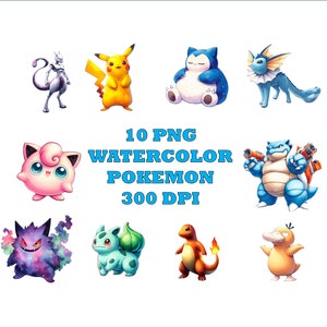 Lot de 10 dessins de dessins animés, sublimation de Png de dessin animé, dessin animé Png Clipart numérique téléchargement immédiat