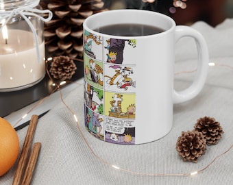 Summer time Calvin and Hobbes Comic Strip Ceramic Mug 11oz Great for Gift Birthday Anniversary Valentines Thanksgiving Christmas