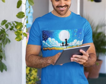 Calvin and Hobbes Sunset Swing Softstyle T-Shirt