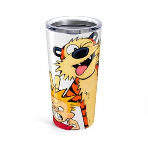Vaso divertido de dibujos animados de 20 oz - Artículos para bebidas para niños, regalo para fanáticos de Calvin y Hobbes, taza de viaje colorida, perfecta para fiestas, cumpleaños y