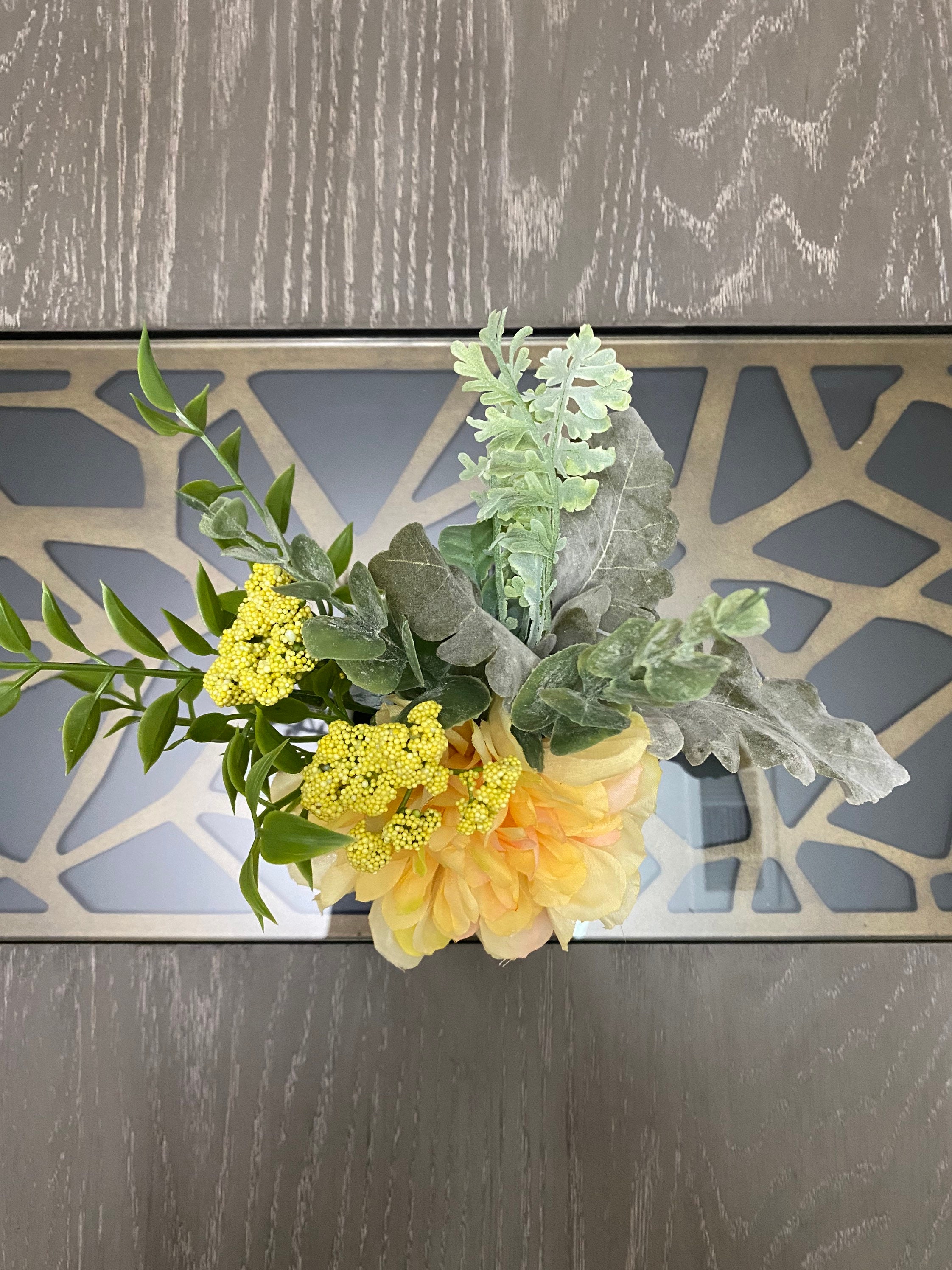 Faux Yellow Flower Arrangement Floral Decoration Flower Etsy.de