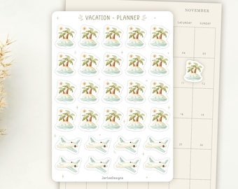 Sticker Sheet Vacation Planner Sticker | Reminder Icon Stickers | Planner Stickers | Everyday Icons | Mini Stickers