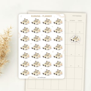 Sticker Bogen Läuft Planer Sticker | Fitness Aufkleber | Erinnerung | Bullet Journal | Funktionsaufkleber | NEU